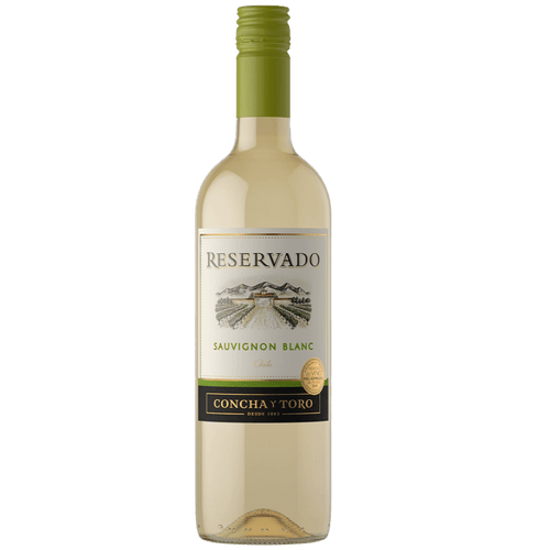 Garrafa de vinho branco Reservado Sauvignon Blanc da Concha y Toro, Chile