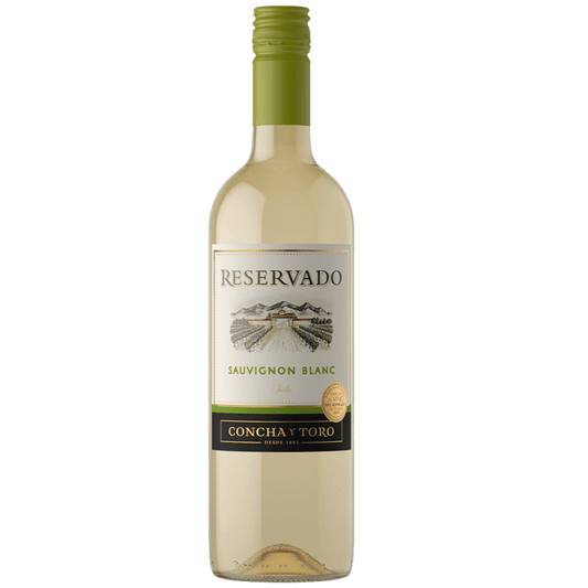 Garrafa de vinho branco Reservado Sauvignon Blanc da Concha y Toro, Chile
